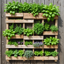 Upcycled Pallet Vertical Herb Garden
