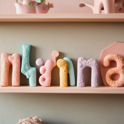 Personalized Air-Dry Clay Names and Alphabet Letters