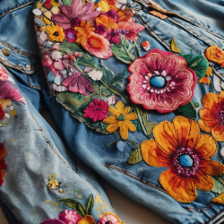 Hand-Painted Denim Jacket