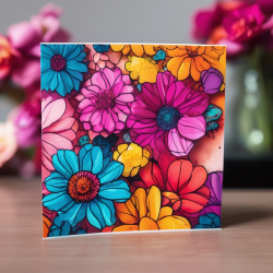 Colorful Hand-Painted Greeting Cards