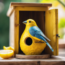 Lemon Birdhouse Centerpiece