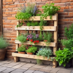Rustic Pallet Garden Planter