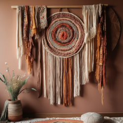 Boho-Inspired Fabric Wall Hanging