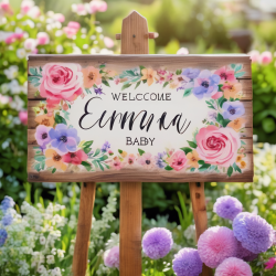 Personalized Wooden Garden Sign for Baby Shower