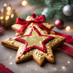 Double Star Cookie Cover for New Year Gifts