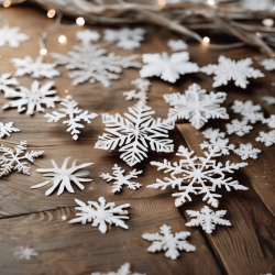 Festive Paper Snowflake Garland