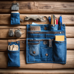 Upcycled Denim Pocket Organizer