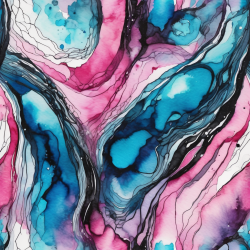 Abstract Watercolor and Ink Illustration