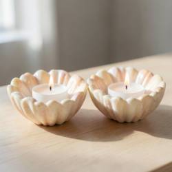 Decorative Scallop Shell Candle Holders