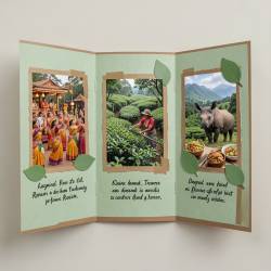 Handmade Assam Travel Brochure Scrapbook