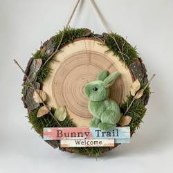 Rustic Woodland Bunny Sign