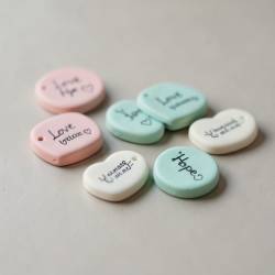 Polymer Clay Charms with Handwritten Text