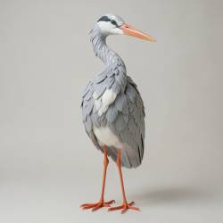 Feathered Heron Sculpture from PVC Pipe