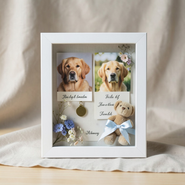 Memorial Shadow Box for Your Beloved Dog