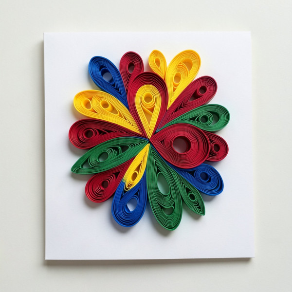 Paper Quilling Artwork from Printed Drawing