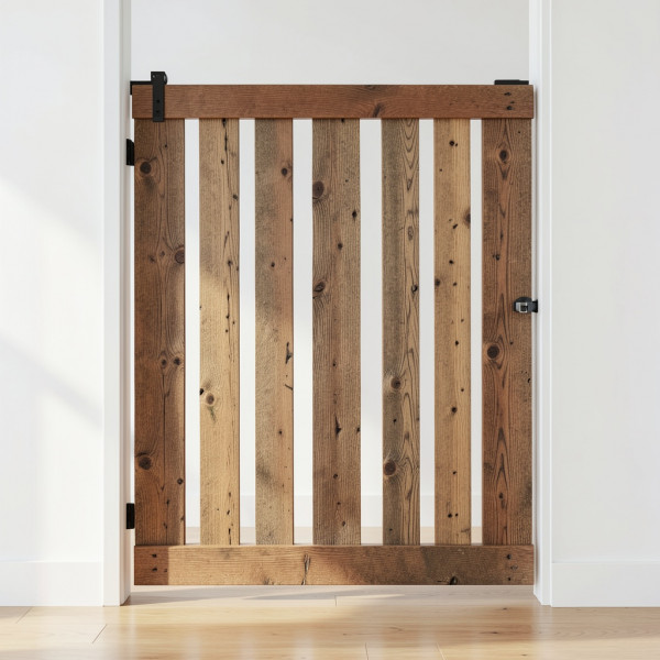 Retractable Wooden Pallet Gate for Doorways
