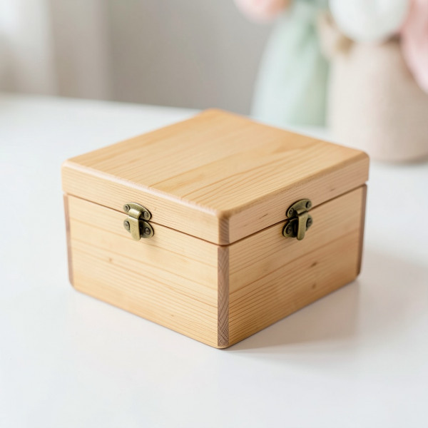 Wooden Baby Shower Keepsake Box