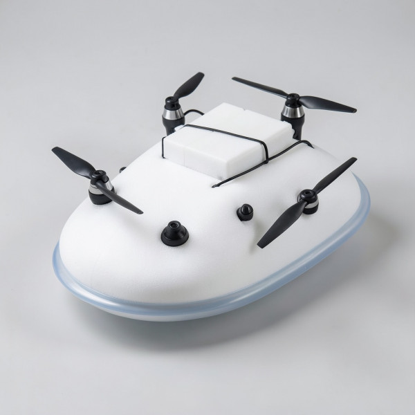 Mini Hovercraft with Drone Propeller Uplift and Rear Thrust