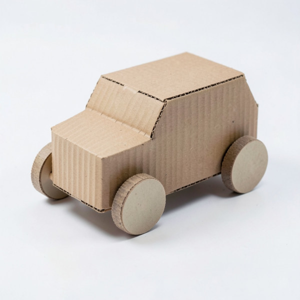 Carton Car with Movable Wheels