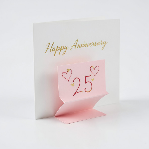 Handmade Anniversary Pop-Up Card