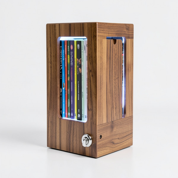 LED-Illuminated DVD Holder with Manual Eject Key